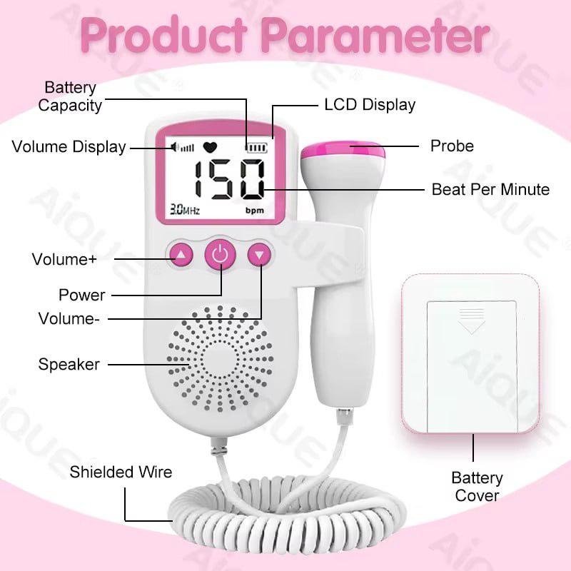 جهاز "سونار" المنزلي - طمني قلبك واسمعي دقات قلب جنينك في أي وقت! 🤱✨